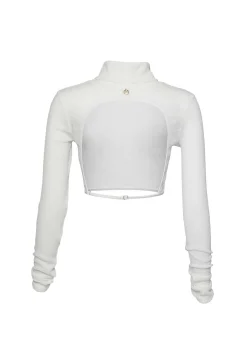 Julie Crop Long-Sleeved White - T-Shirt*Bananhot Best Sale