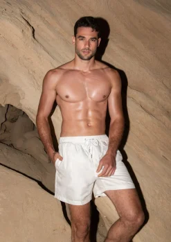 Man Swim Short - Beige Stripes*Bananhot Fashion