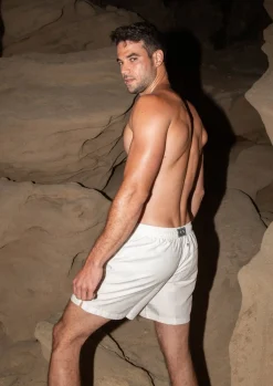 Man Swim Short - Beige Stripes*Bananhot Fashion