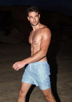 Man Swim Short - Blue Stripes*Bananhot Fashion