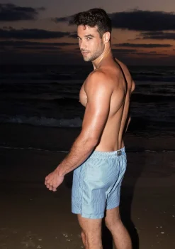Man Swim Short - Blue Stripes*Bananhot Fashion