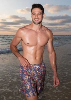 Man Swim Short - Purple Paisley*Bananhot New
