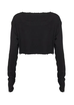 Remi Cropped Long Sleeve Top - Black*Bananhot Best Sale