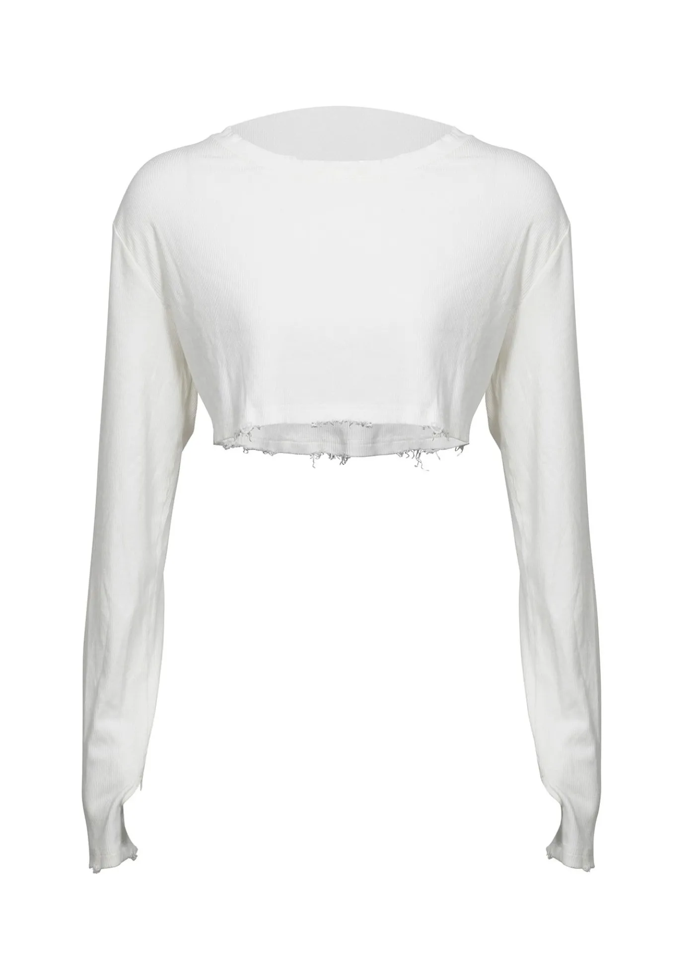 Remi Cropped Long Sleeve Top - White*Bananhot Best Sale