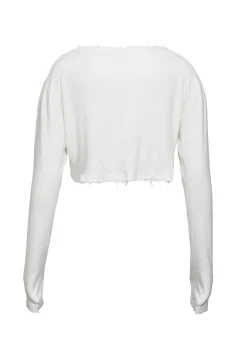 Remi Cropped Long Sleeve Top - White*Bananhot Best Sale