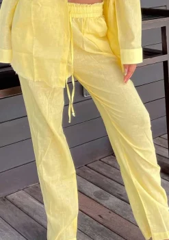 Sandy Linen Baby Yellow - Pants*Bananhot Clearance