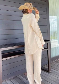 Sandy Linen Beige - Pants*Bananhot Best Sale