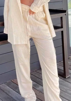 Sandy Linen Beige - Pants*Bananhot Sale