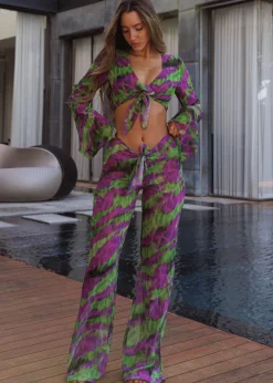 Tommy Green Purple Jungle - Pants*Bananhot Clearance
